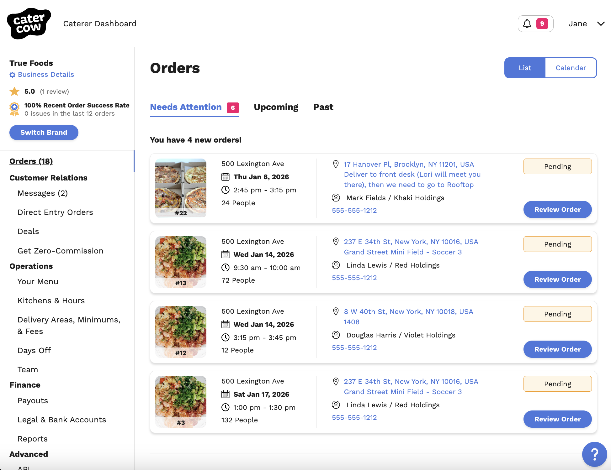 Software dashboard showing sustainability metrics including energy use, emissions trend, and goal progress